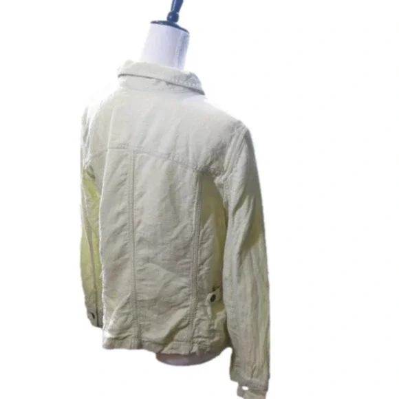 J Jill Light Lime Green Linen Jacket Size Large - Picture 5 of 9